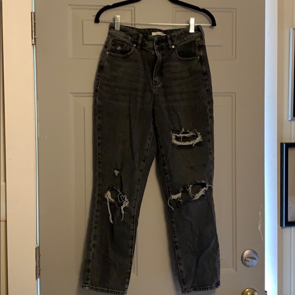 ripped black jeans